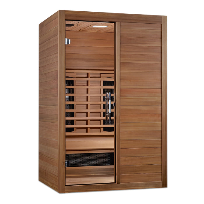 Golden Designs Maxxus S-Line 2 Person Full Spectrum IR Sauna (MX-S206-01-FS-PC)