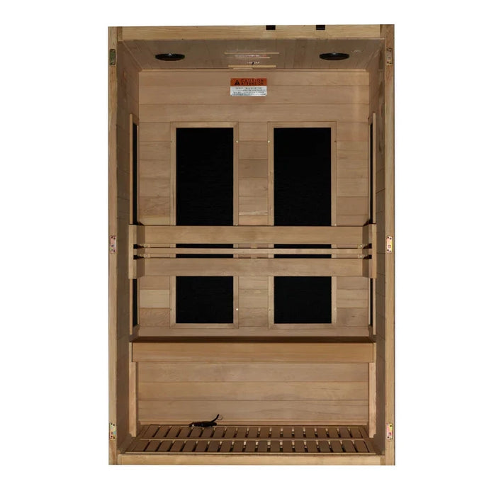 Golden Designs Maxxus "S-Line" 2 Person Low EMF FAR IR Sauna (MX-S206-01)
