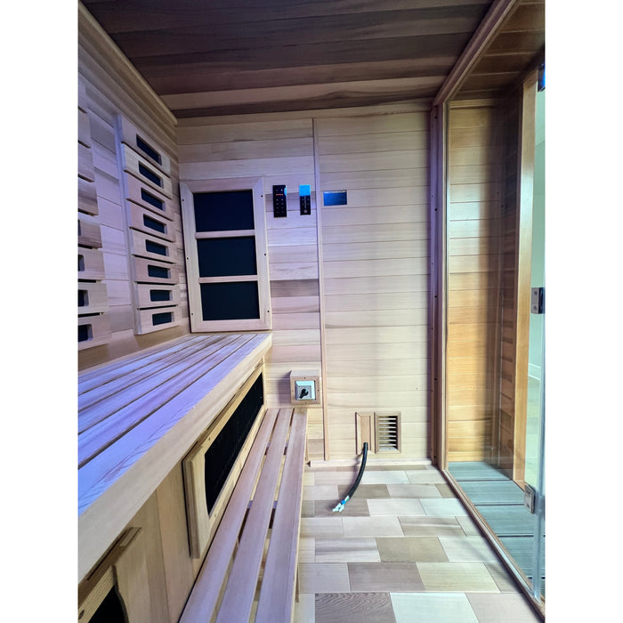 Golden Designs "Nora" 2 Person Outdoor-Indoor PureTech™ Hybrid Full Spectrum Sauna (GDI-8222-01)
