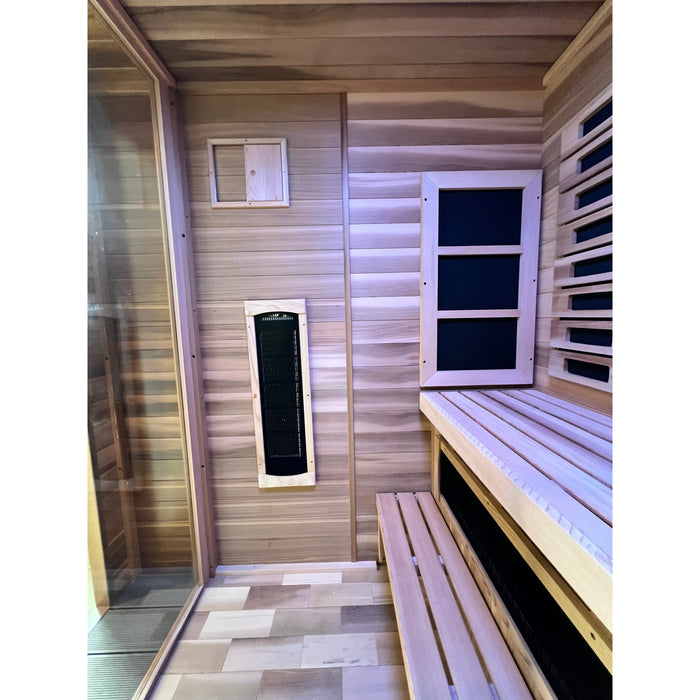 Golden Designs "Nora" 2 Person Outdoor-Indoor PureTech™ Hybrid Full Spectrum Sauna (GDI-8222-01)