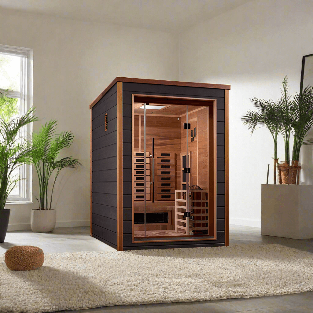 Golden Designs "Nora" 2 Person Outdoor-Indoor PureTech™ Hybrid Full Spectrum Sauna (GDI-8222-01)