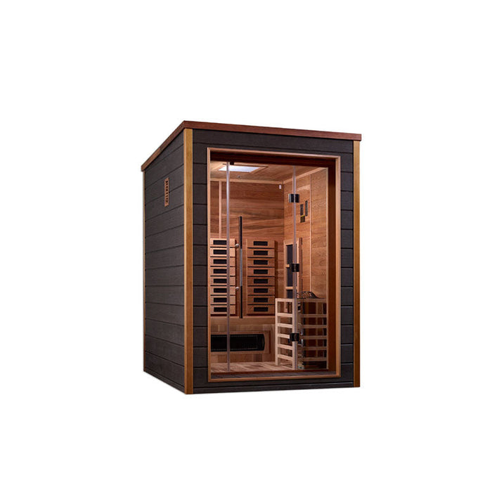 Golden Designs "Nora" 2 Person Outdoor-Indoor PureTech™ Hybrid Full Spectrum Sauna (GDI-8222-01)