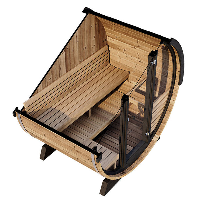 SaunaLife 2-4 Person EE6G ERGO Elegance Series Barrel Sauna