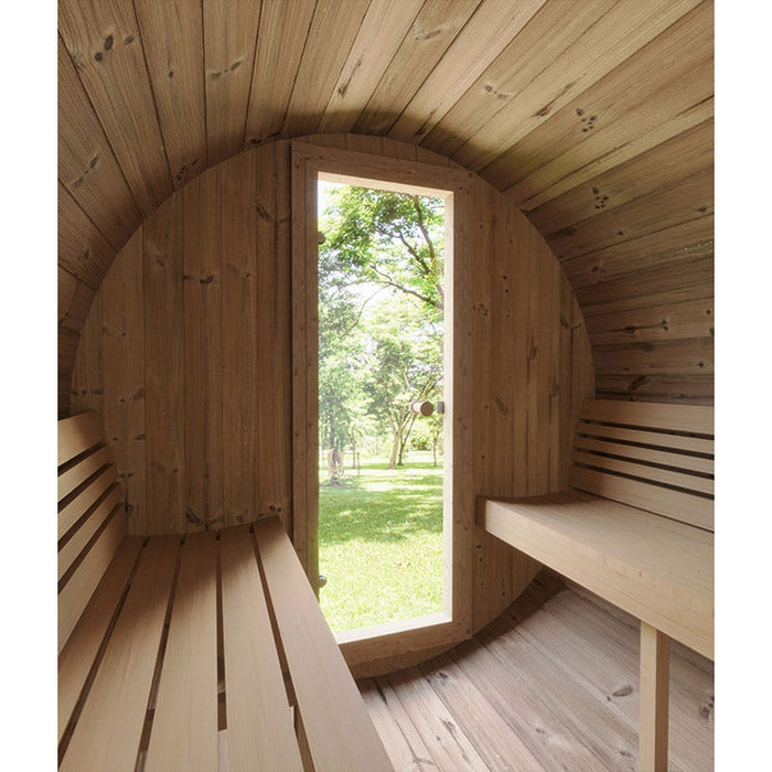 SaunaLife 4-Person E7 ERGO Series Barrel Sauna