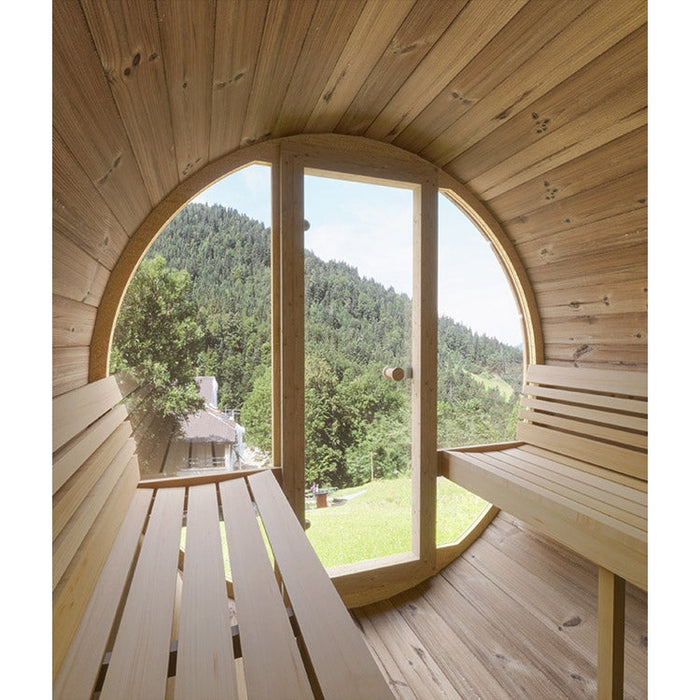 SaunaLife 4-Person E7 ERGO Series Barrel Sauna