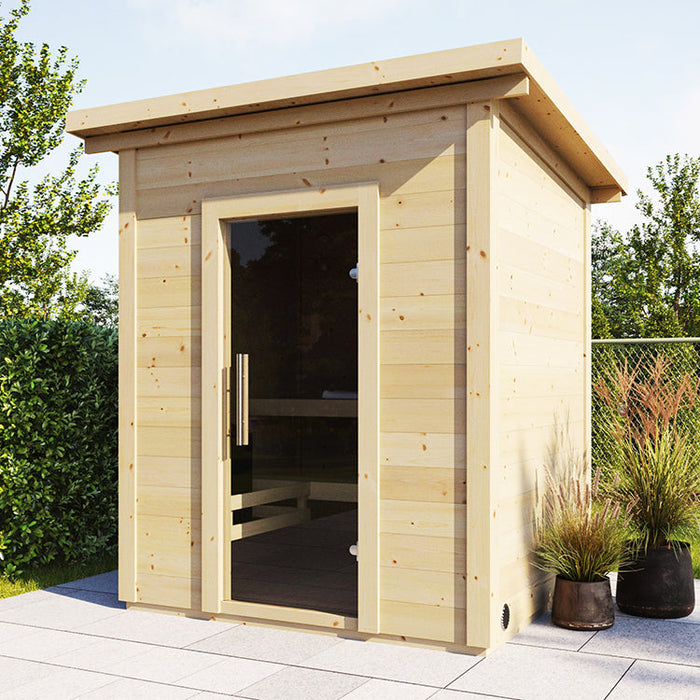 SaunaLife 4-Person G2 Outdoor Traditional Cabin Sauna