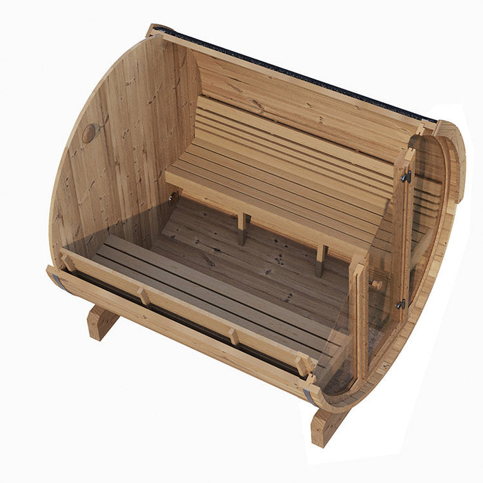 SaunaLife 6-Person E8G ERGO Series Barrel Sauna