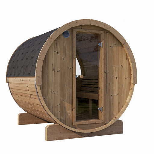 SaunaLife 6-Person E8W ERGO Series Barrel Sauna