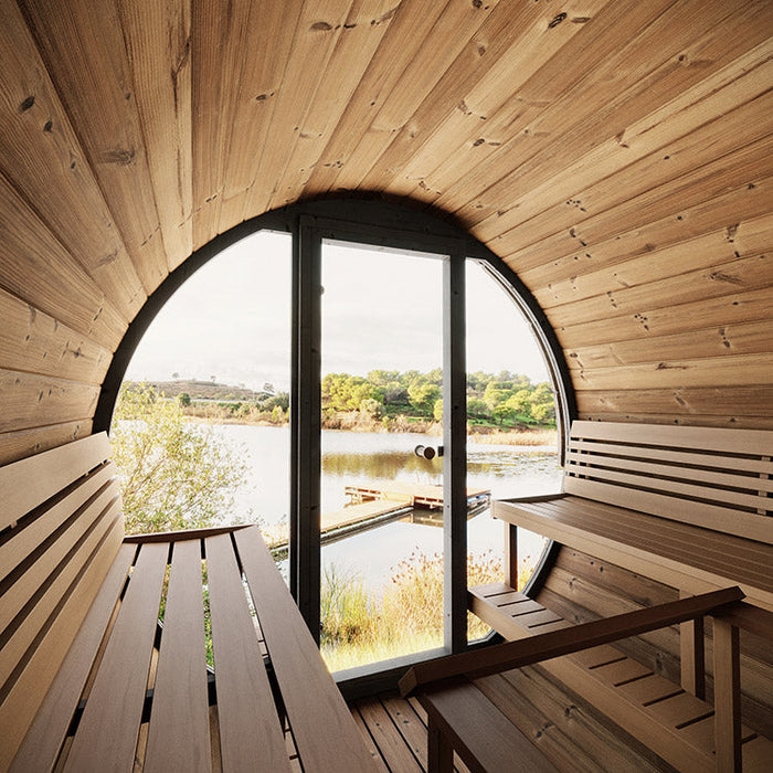 SaunaLife 6-Person EE8G ERGO Elegance Series Barrel Sauna