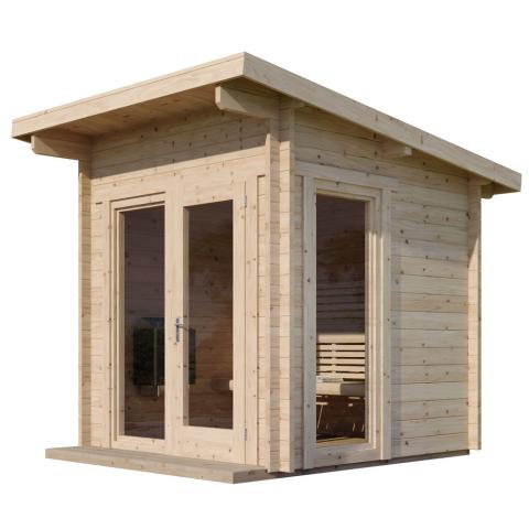SaunaLife 6-Person G4 Outdoor Traditional Cabin Sauna