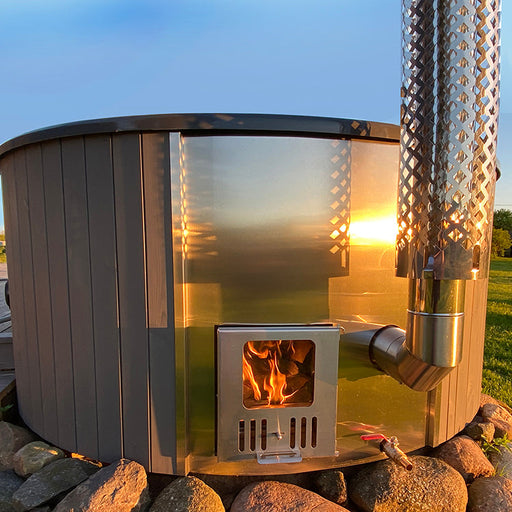 SaunaLife 6 Person Wood-Fired Hot Tub S4N/S4B