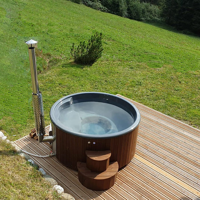 SaunaLife 6 Person Wood-Fired Hot Tub S4N/S4B