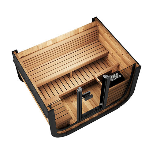 SaunaLife Model CL5G Cube-Series 4-Persons Outdoor Home Sauna Kit