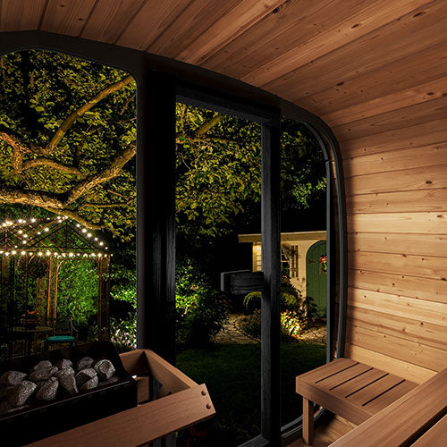 SaunaLife Model CL5G Cube-Series 4-Persons Outdoor Home Sauna Kit