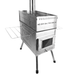 Stainless Steel Multifunctional Wood-Burning Stove with Chimney Kit – Portable Sauna, Camping, Cooking & Heating Unit